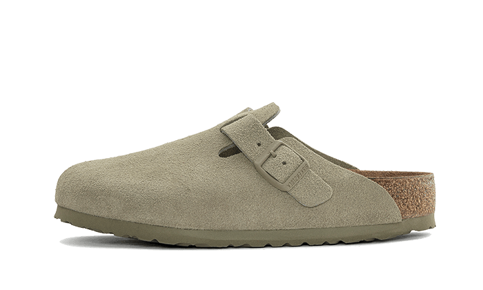 Birkenstock Boston Suede Leather Faded Khaki - NEWTREATS - SNEAKERS STORE