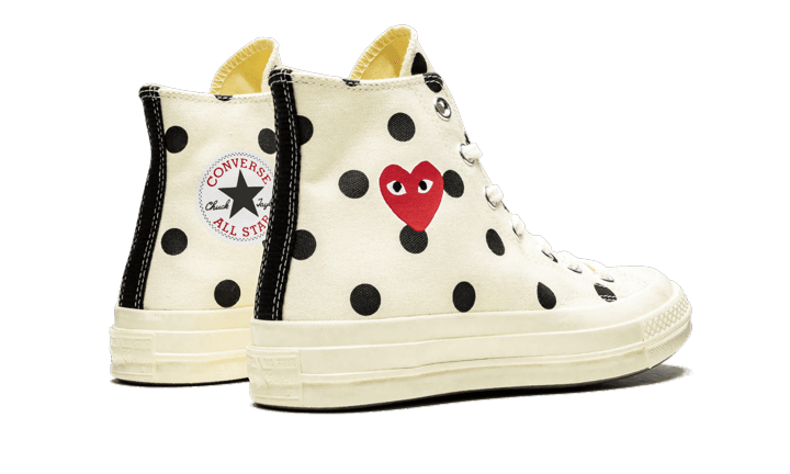 Chuck Taylor All-Star 70s Hi Comme des Garçons PLAY Polka Dot White - NEWTREATS - SNEAKERS STORE