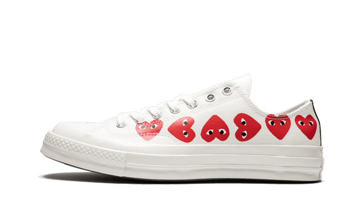 Chuck Taylor All-Star 70s Ox Comme des Garçons PLAY Multi-Heart White - NEWTREATS - SNEAKERS STORE