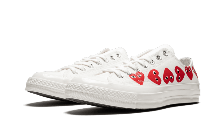 Chuck Taylor All-Star 70s Ox Comme des Garçons PLAY Multi-Heart White - NEWTREATS - SNEAKERS STORE