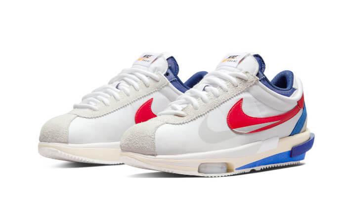 Cortez 4.0 Sacai White University Red Blue - NEWTREATS - SNEAKERS STORE