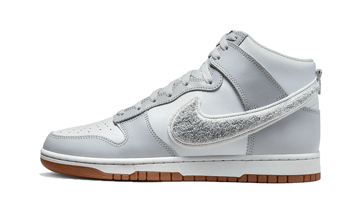 Dunk High Retro Chenille Swoosh White Grey - NEWTREATS - SNEAKERS STORE