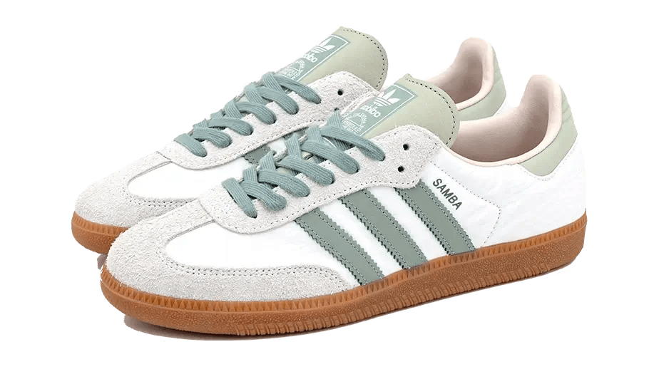 Samba OG Cloud White Silver Green - NEWTREATS - SNEAKERS STORE